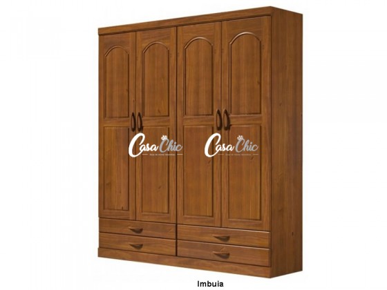 Guarda Roupa Armario Roupeiro Cedro 1031 04 Portas 2.02 m